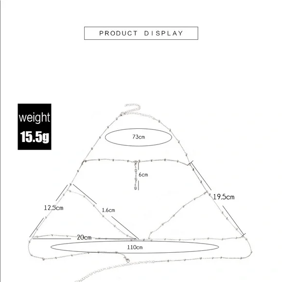 Stunning Gold Layered Chains Body Jewelry - Picture 4 of 4